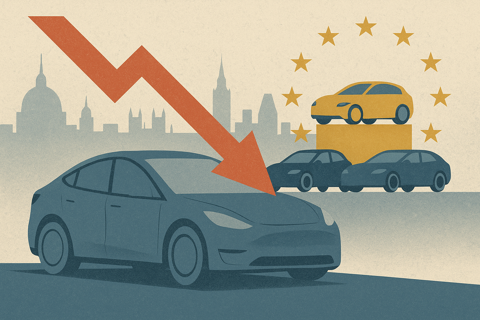 Tesla sales in Europe fall again